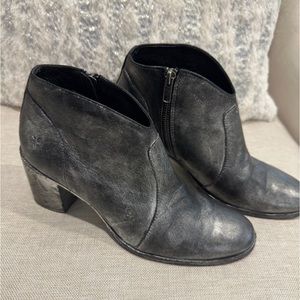 Silver metallic Frye booties